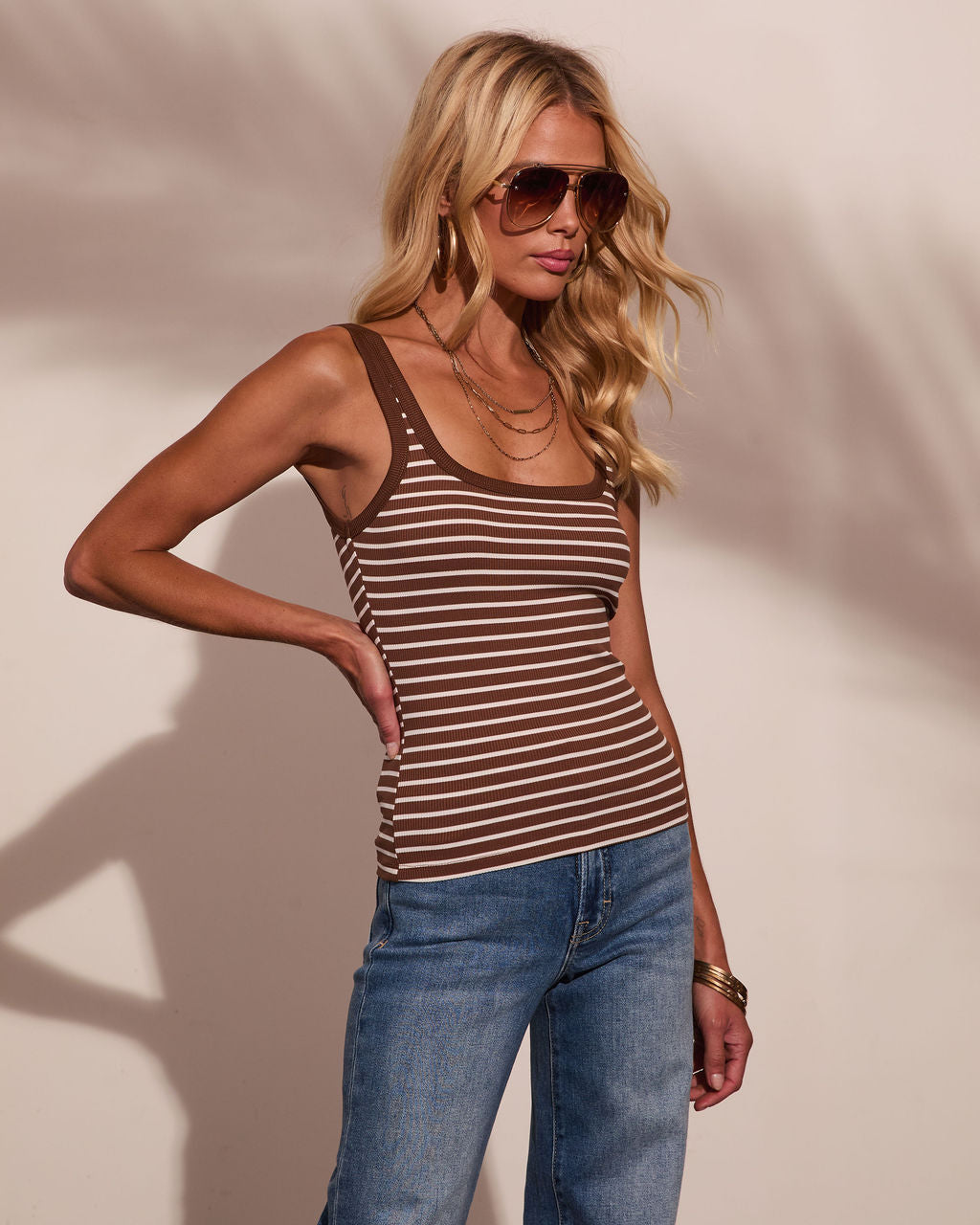 Natural Rhythm Striped Tank Top