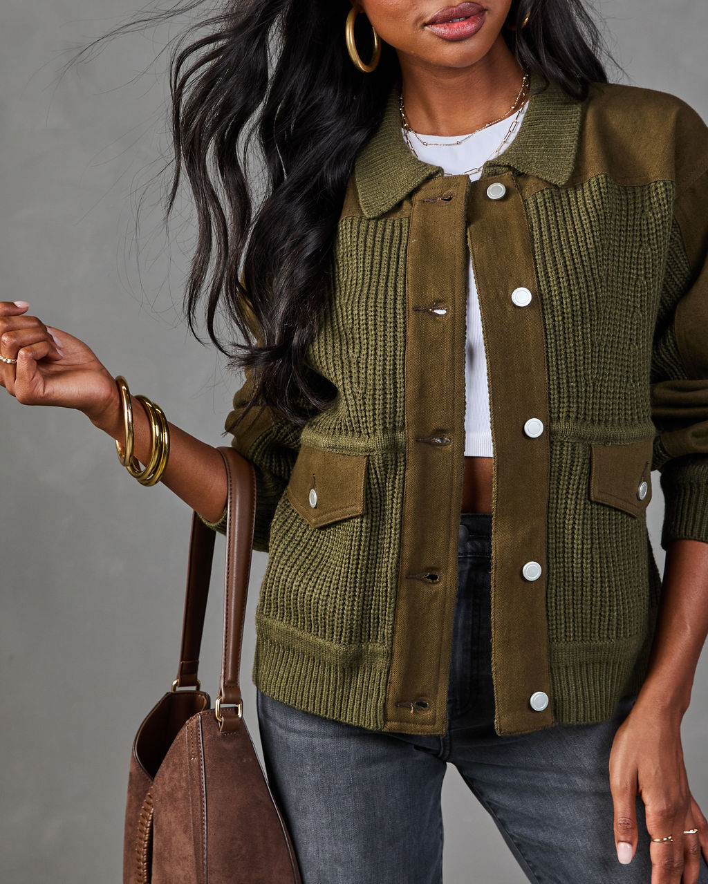Downtown Babe Knit Color Block Sweater