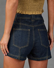 Slate Morning Denim Mid Rise Shorts