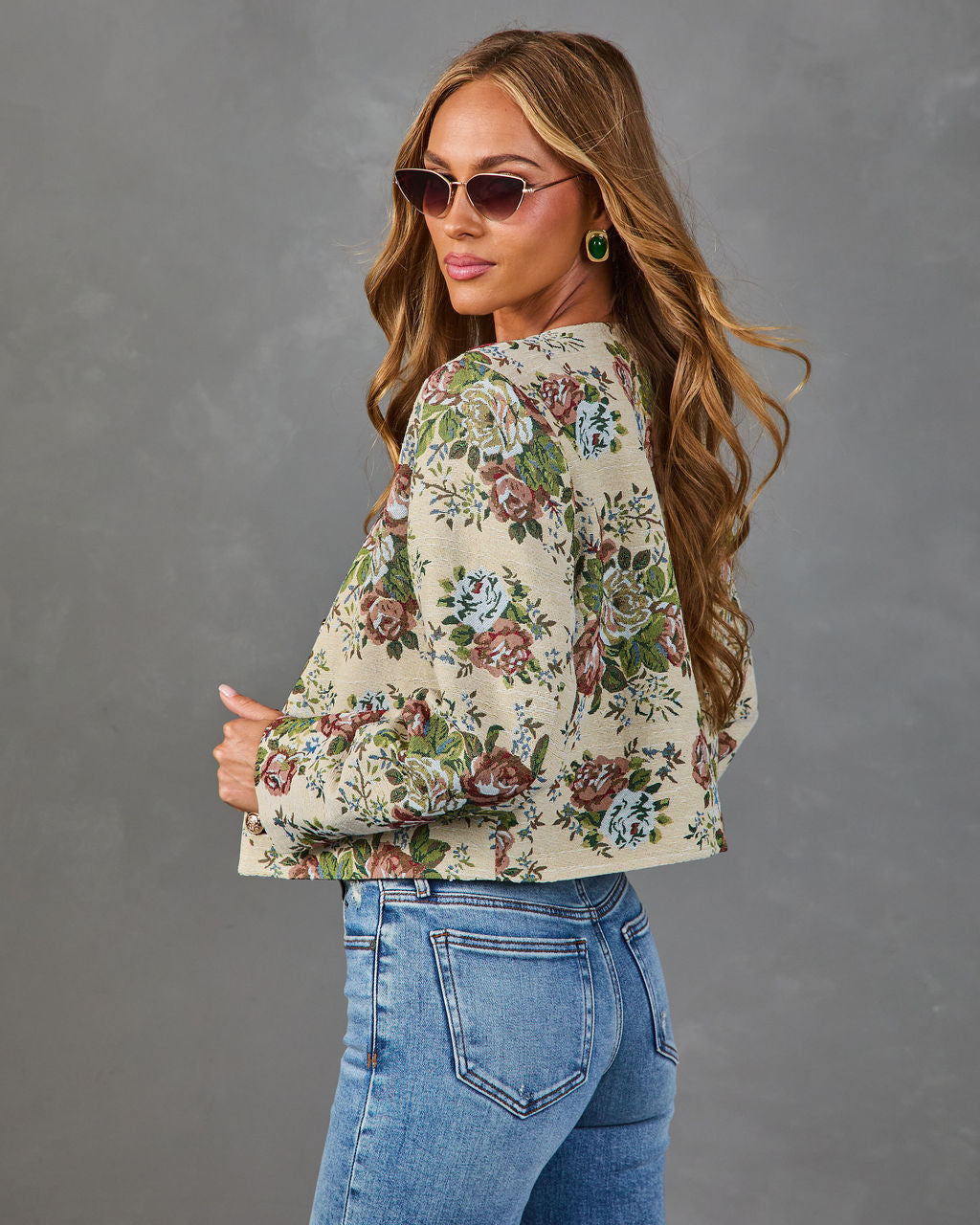 Bloom Story Floral Tapestry Blazer