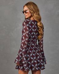 Autumn Arrival Plaid Mini Dress