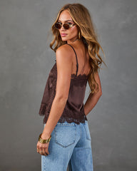 Written Grace Satin Lace Trim Cami