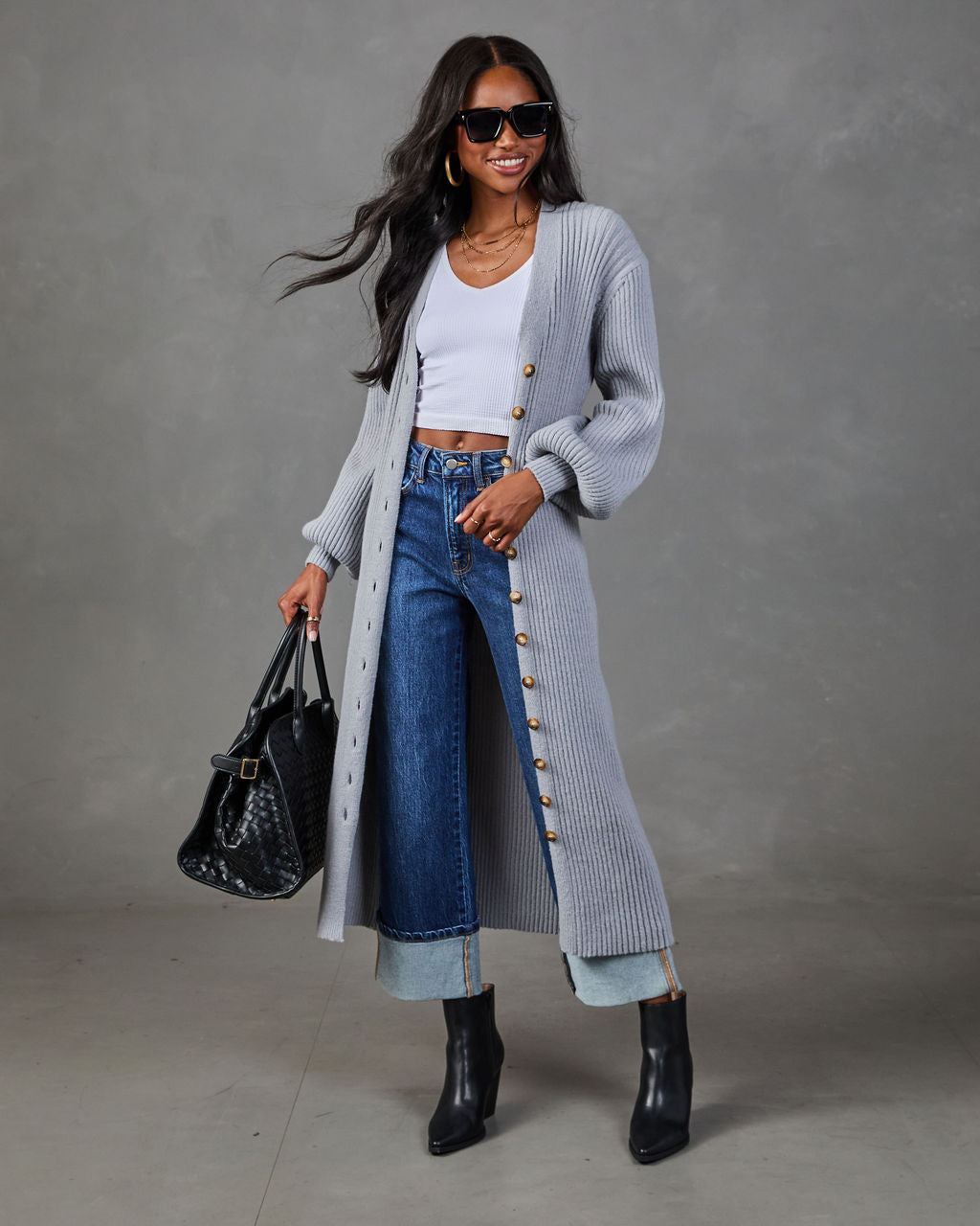 Early Sunset Knit Longline Cardigan