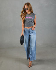 Metal Margarita Cotton Graphic Muscle Tee