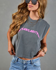 Metal Margarita Cotton Graphic Muscle Tee