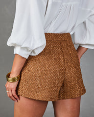 Richly Yours Pleated Tweed Shorts