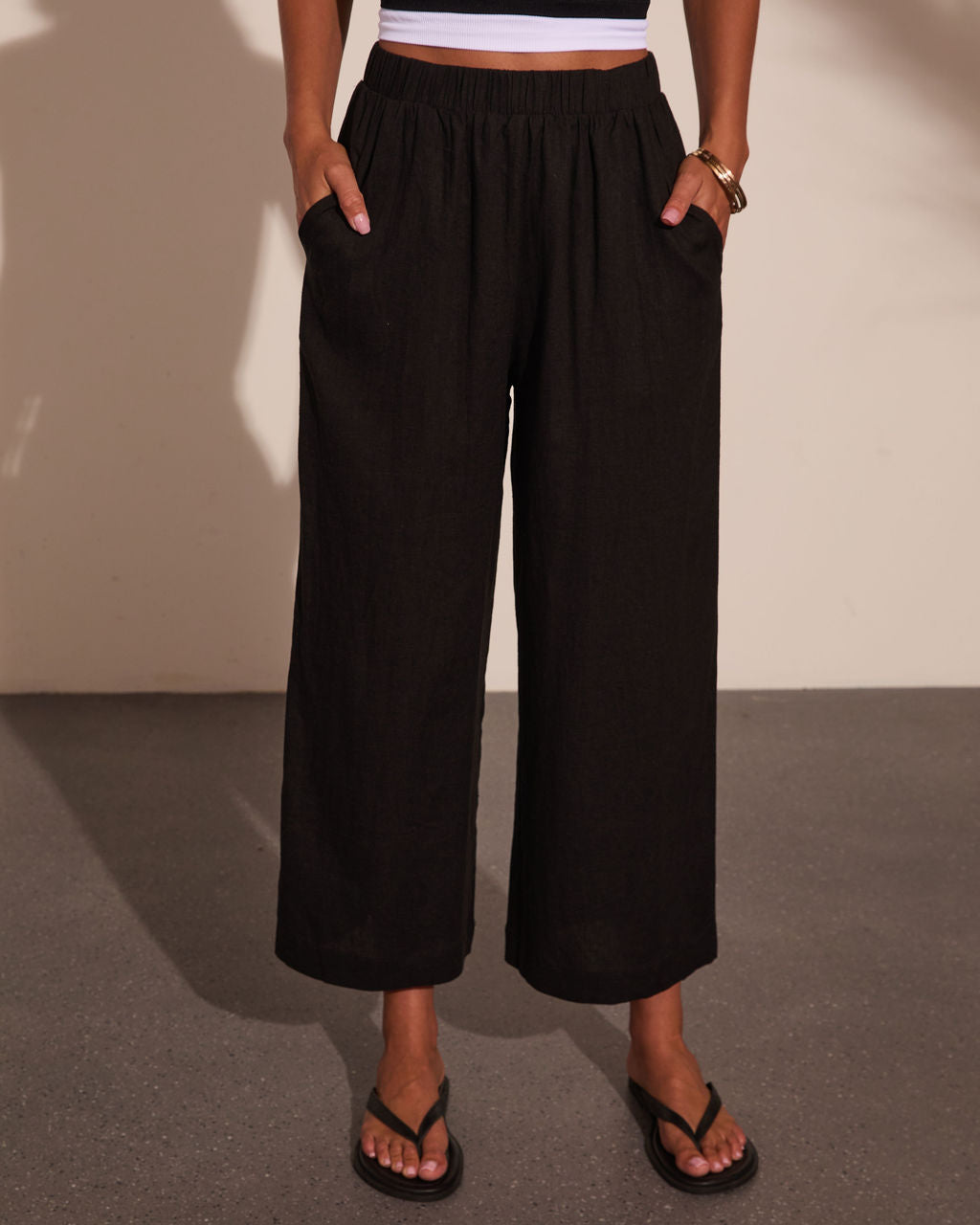 Kinny Linen Blend Relaxed Pants