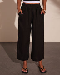 Kinny Linen Blend Relaxed Pants