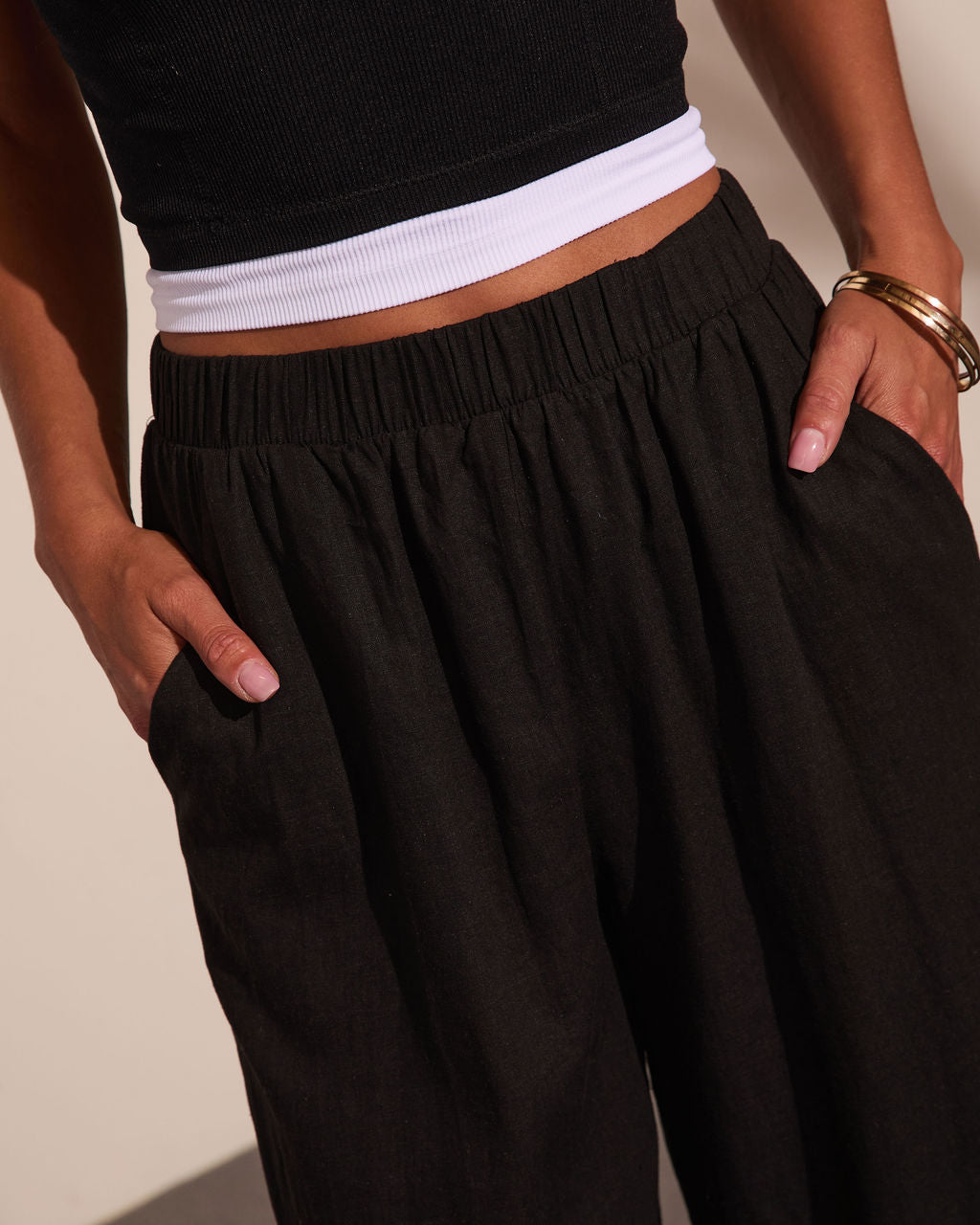 Kinny Linen Blend Relaxed Pants