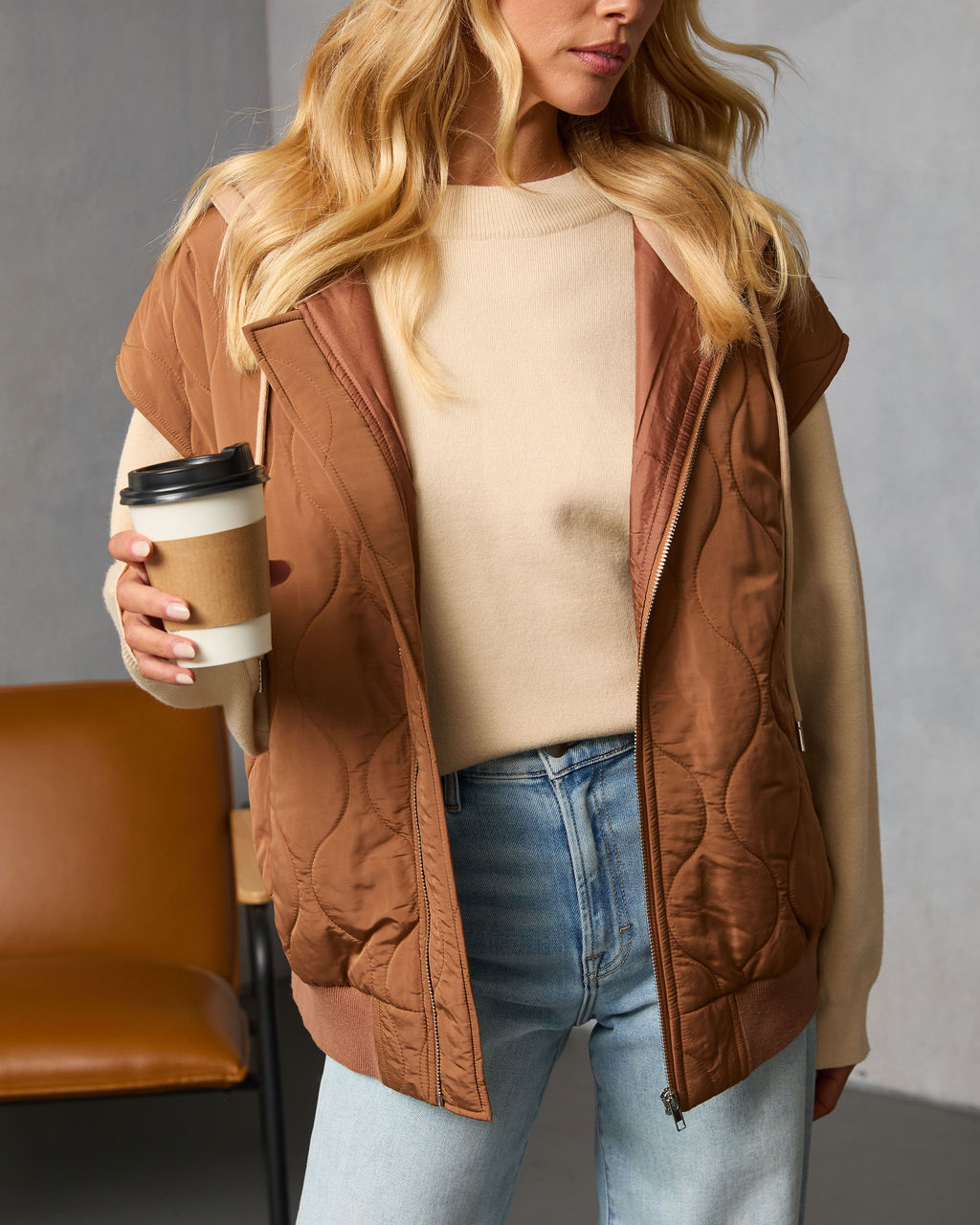 Fall And Forever Hooded Puffer Vest