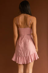 Santorini Sunset Cami Strap Cut-Out Dress Blush