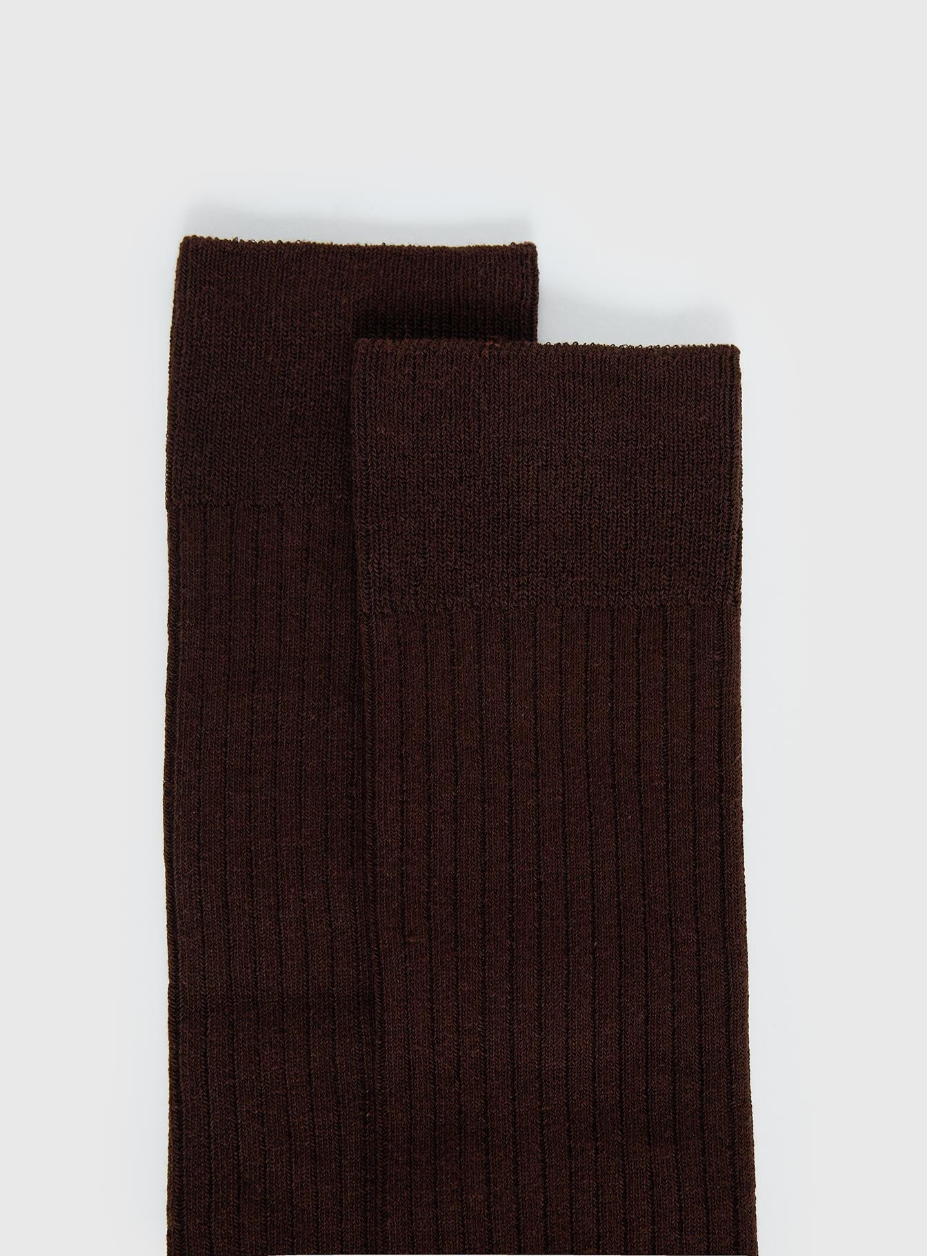 Kosie Ribbed Socks Chocolate