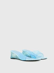 Uchee Clear Wedge Heels Blue