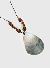 Caught Up Shell Pendant Necklace Multi