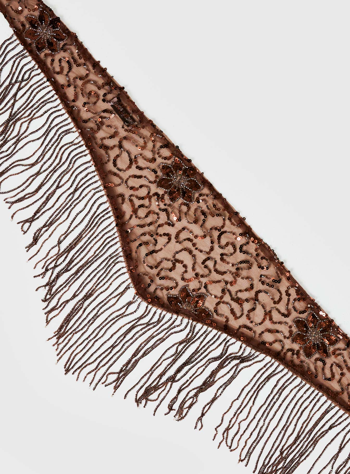 Stay Chill Tassel Detail Sheer Belt Brown