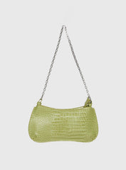 Gwynne Faux Leather Shoulder Bag Green