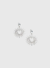 Manifest It Heart Earrings Silver