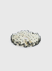 Greatest Gift Scrunchie White Polka Dot