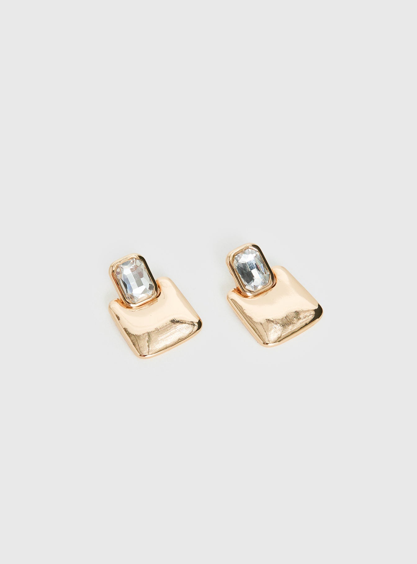 Luminary Diamante Detail Earrings Gold