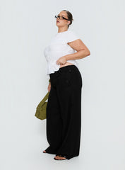 Pedra Wide Leg Pant Black Curve