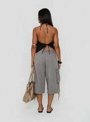 Hudsen Longline Cargo Shorts Charcoal