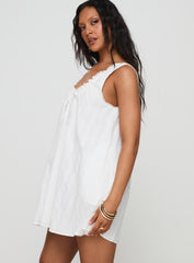 Antiquity Swing Mini Dress White