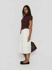Hudsen Longline Cargo Shorts Cream