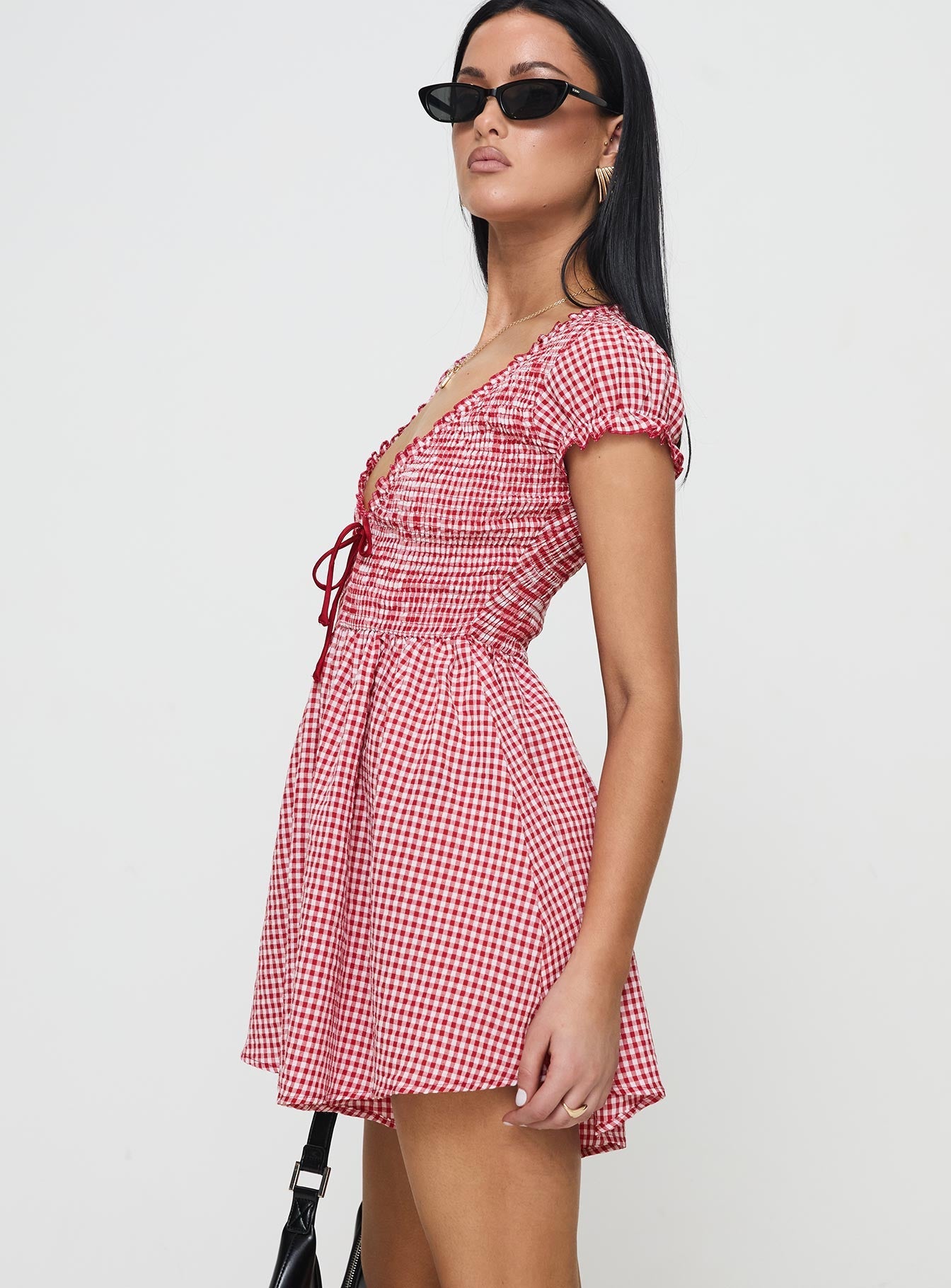Wescott Gingham Playsuit Red / White