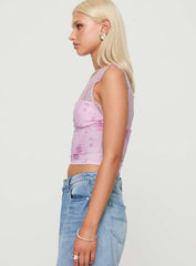 Typha Top Pink Floral