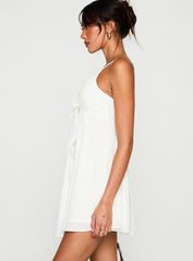 Moon Quartz Mini Dress White