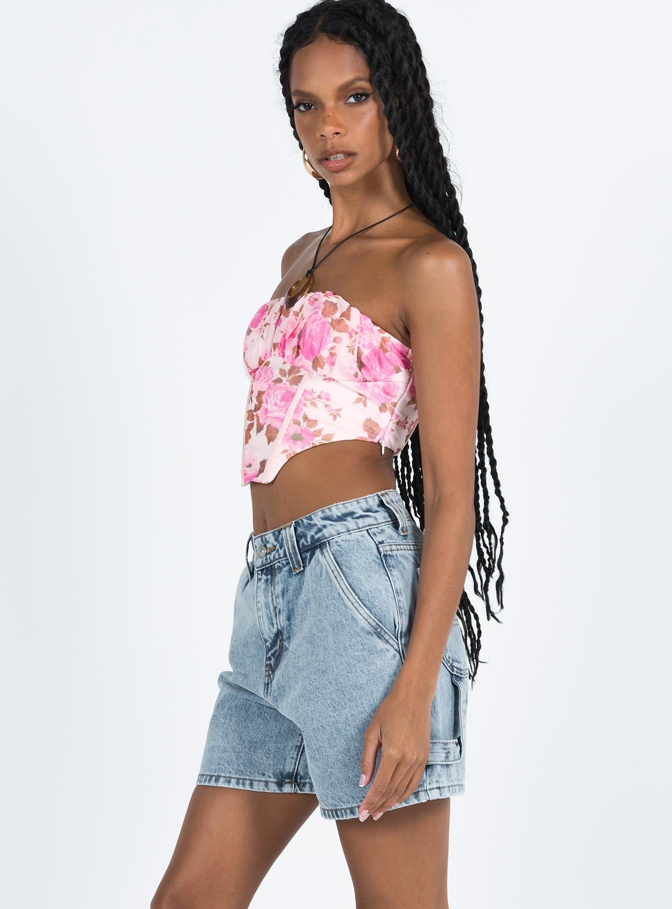 Lou Carpenter Denim Shorts Light Wash Lower Impact