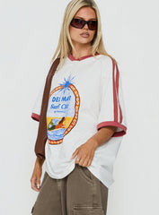 Del Mar Surf Club Oversized Graphic Tee White / Multi