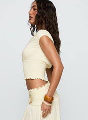Full Orbit One Shoulder Top Cream