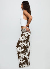 Baccarat Belted Pant Cow Print
