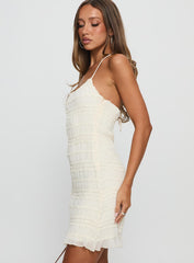 Mianna Halter Mini Dress Cream