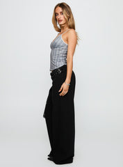 Baccarat Belted Denim Pant Black