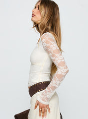 Pitter Long Sleeve Top Cream