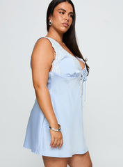 Nourish Mini Dress Blue Curve