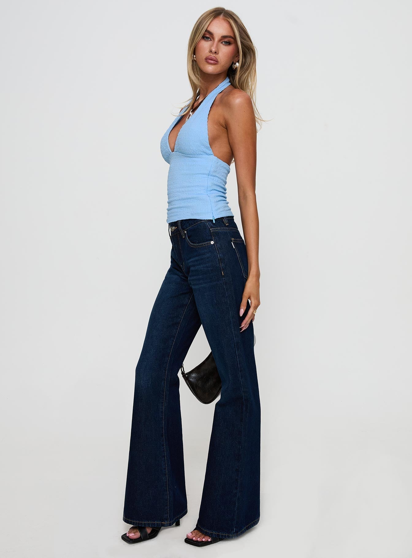 Rearview Low Rise Jeans Dark Blue