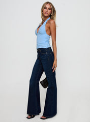 Rearview Low Rise Jeans Dark Blue