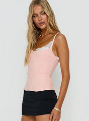 Renaissance Corset Top Pink / White