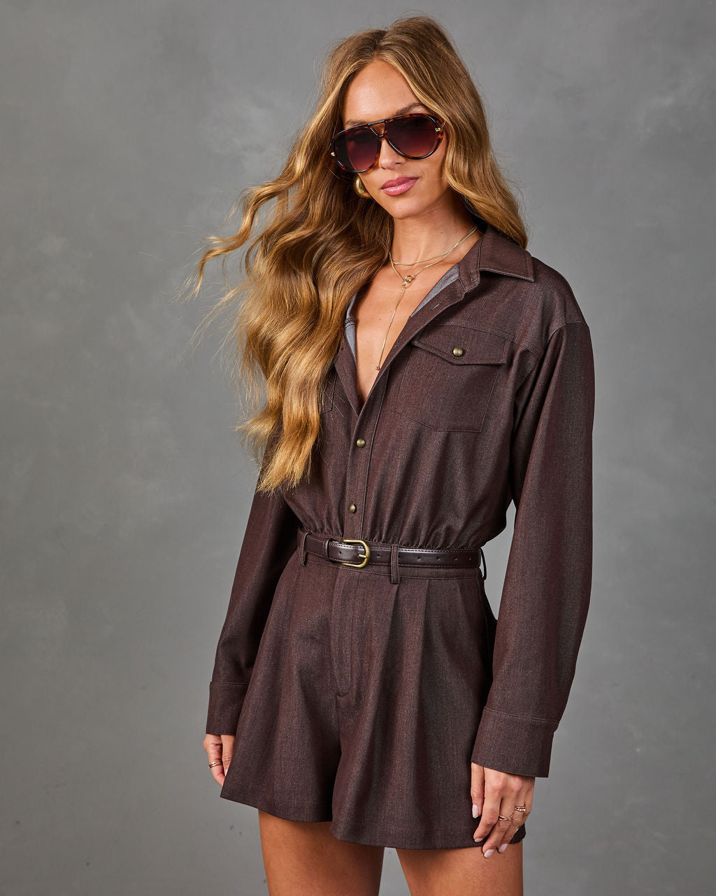 Effortless Form Belted Utility Romper