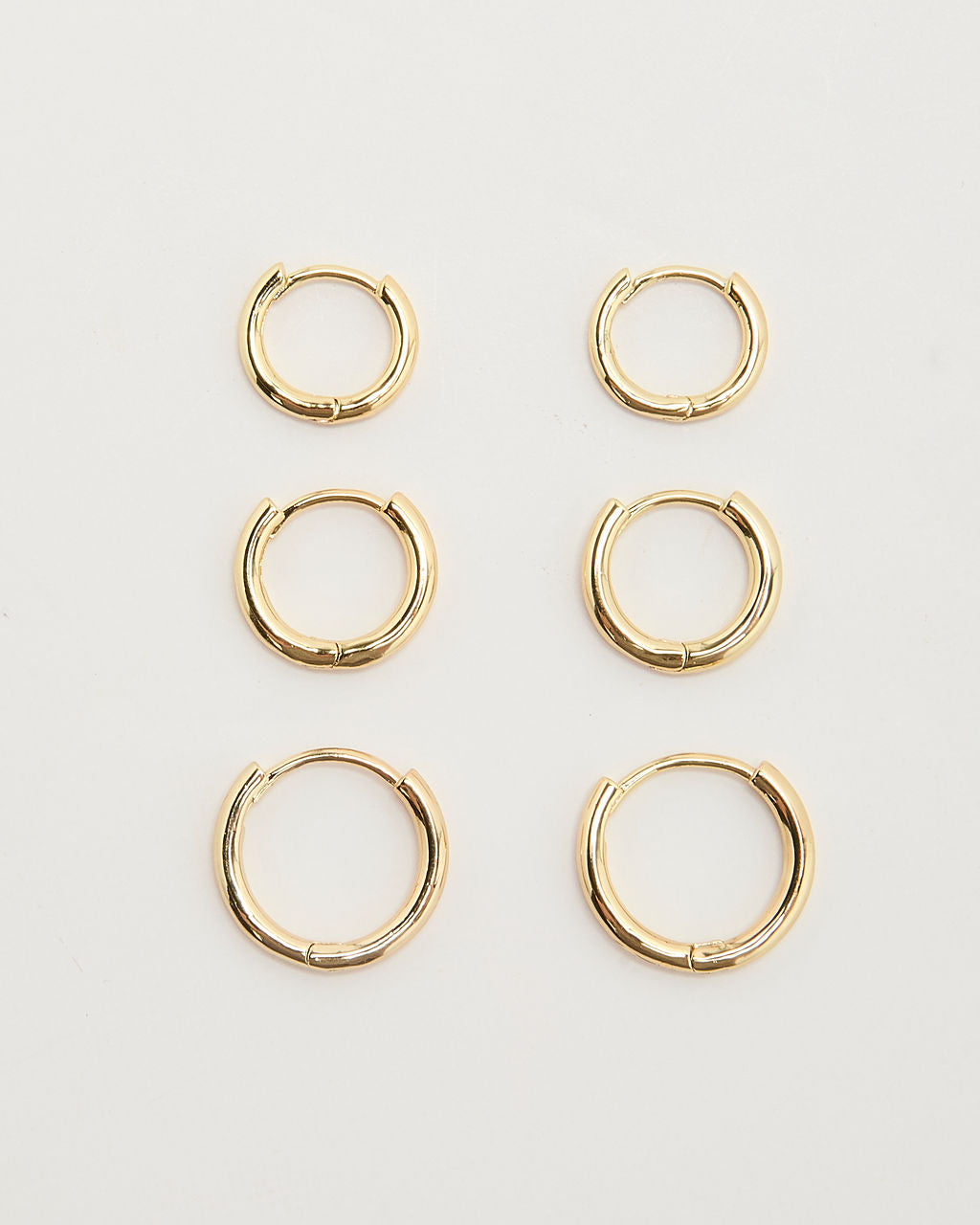 Golden Palm Hoop Earring Set