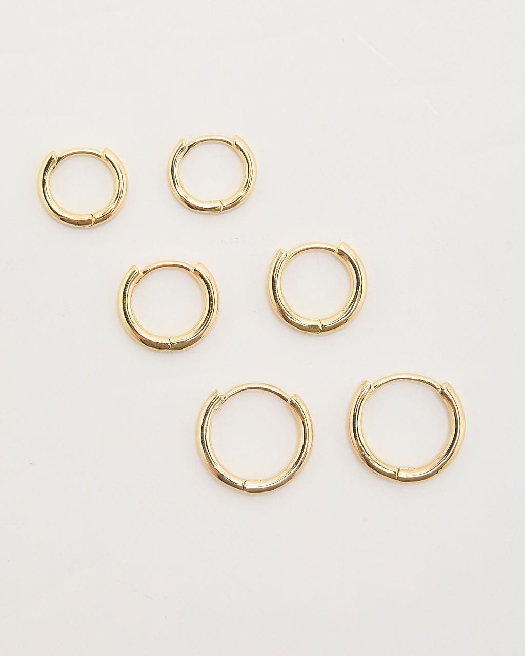Golden Palm Hoop Earring Set
