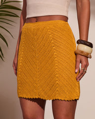 Warm Current Knit Mini Skirt