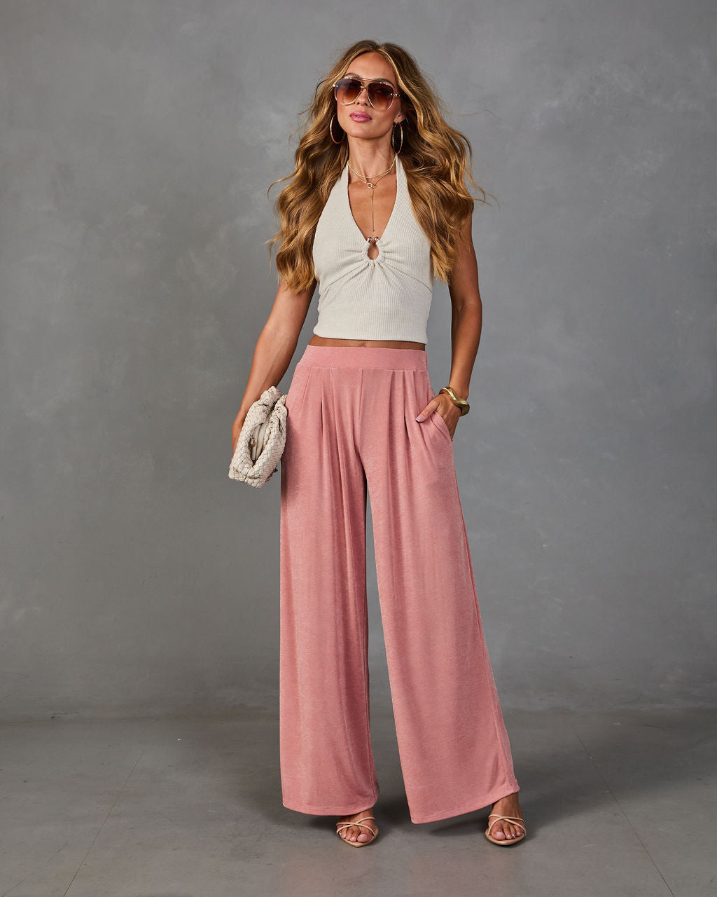 Zurrie Pleated High Rise Wide Leg Pants