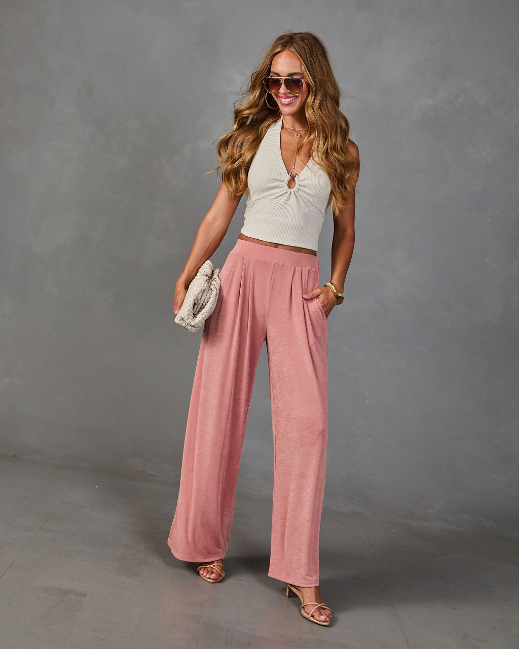 Zurrie Pleated High Rise Wide Leg Pants