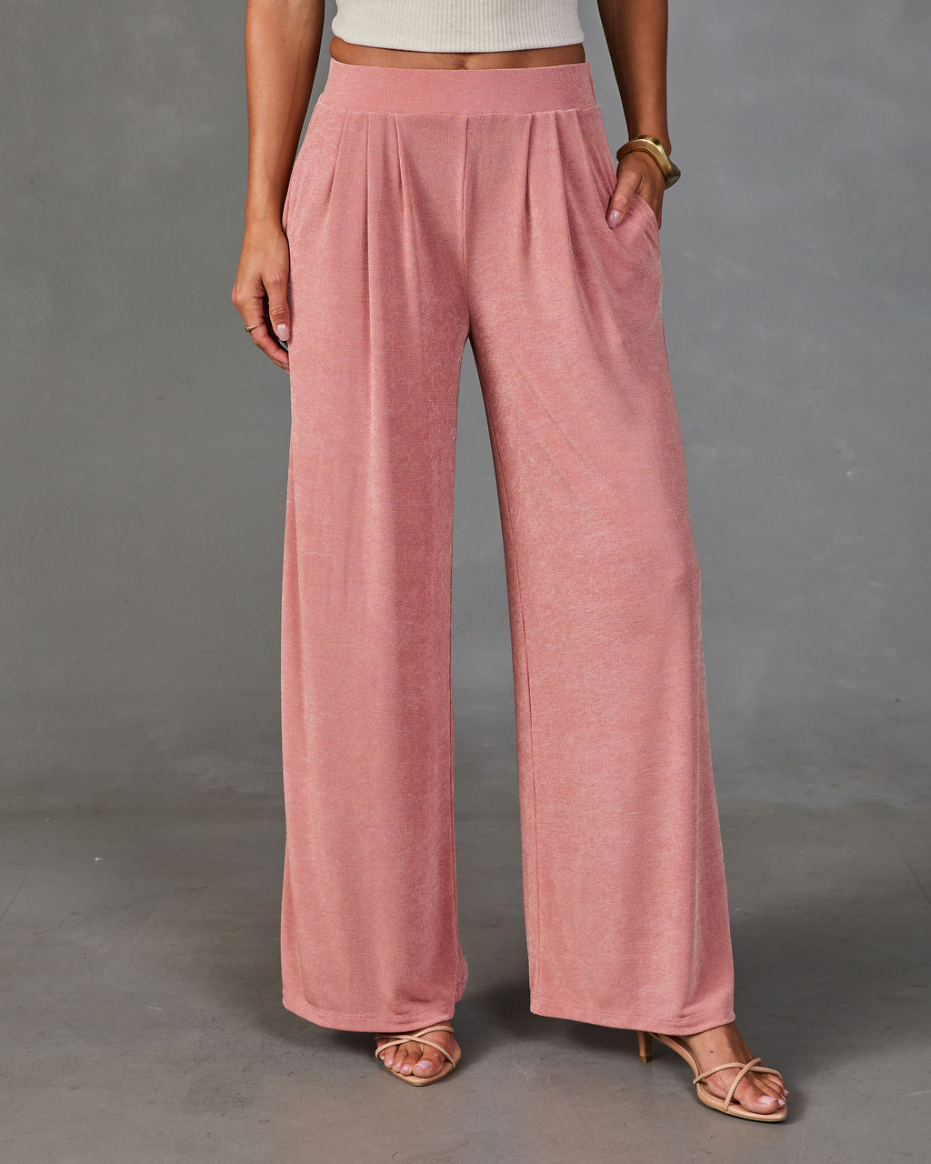 Zurrie Pleated High Rise Wide Leg Pants