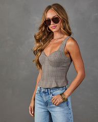 Brienne Plaid Corset Top