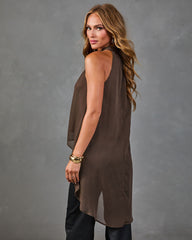 Lovely Things Mock Neck High Low Top